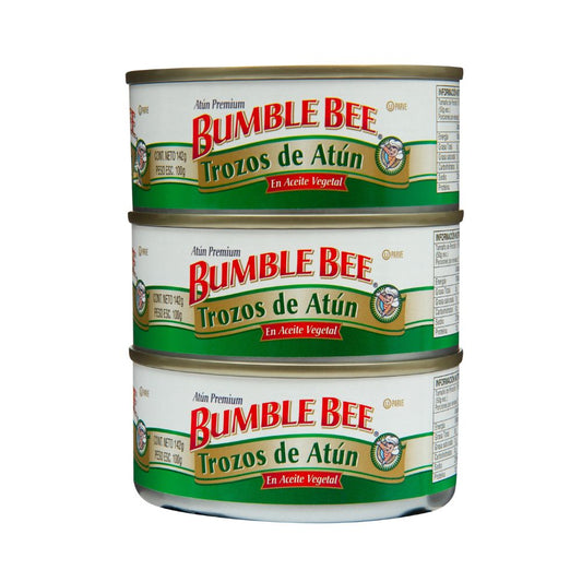 ATUN EN TROZOS EN ACEITE 3 PACK BUMBLE BEE 142 GR