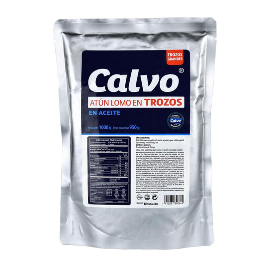 LOMO DE ATUN CALVO TROZOS EN ACEITE 1000 GR