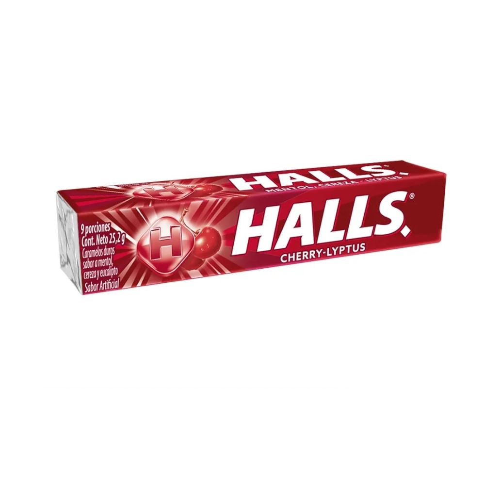 HALLS 9S CHERRY LYPTUS 25.2G