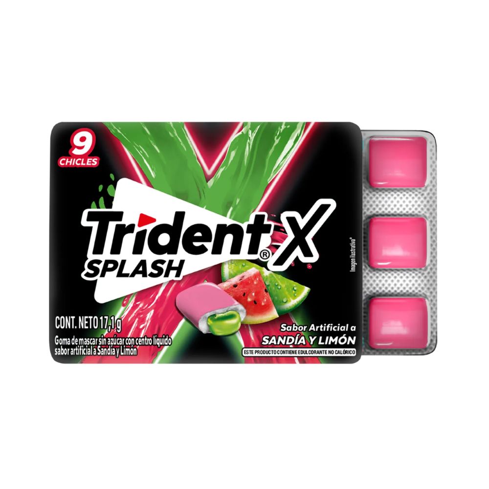 CHICLES TRIDENT SPLASH SANDIA LIMON