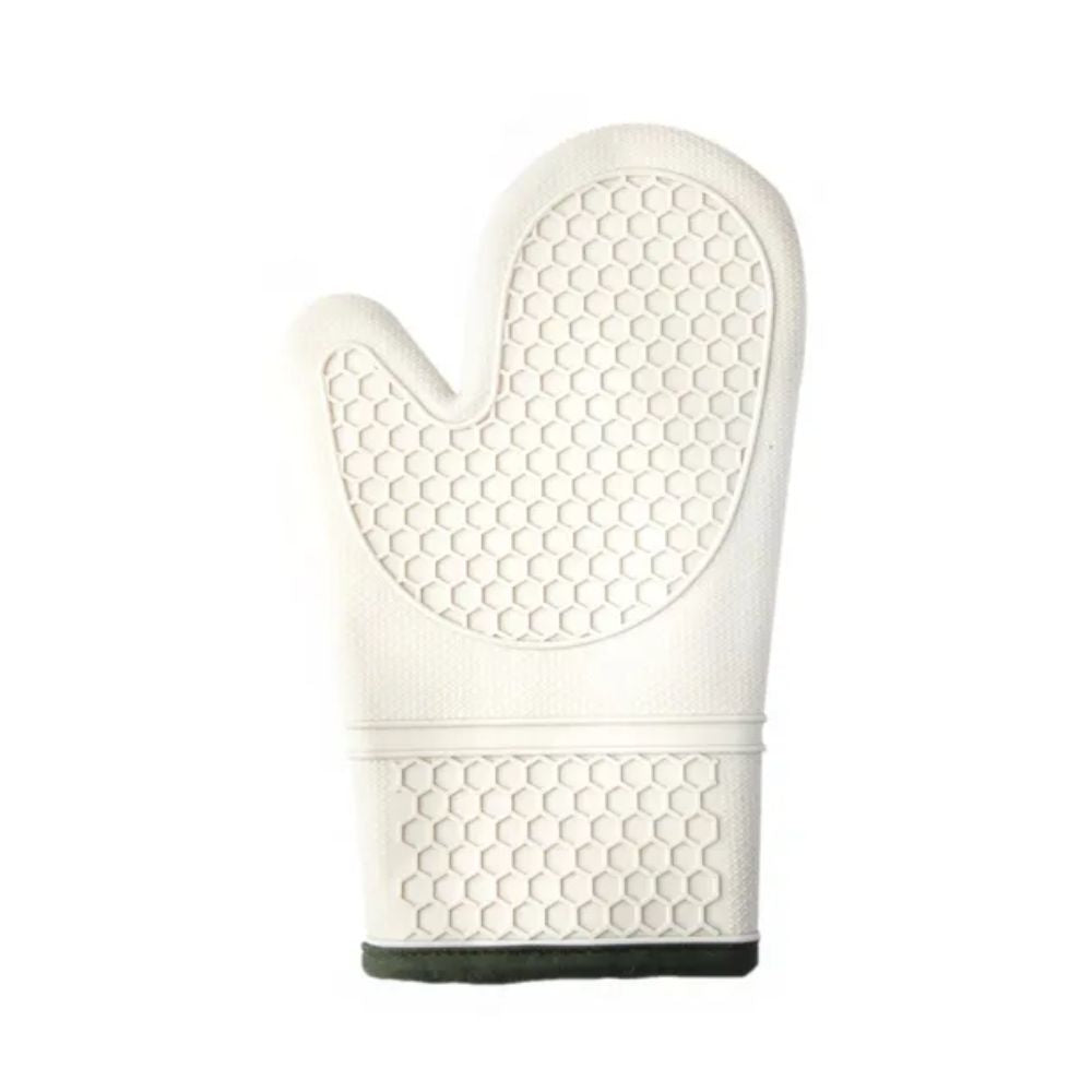 GUANTE DE SILICONA PARA LA COCINA COLOR BLANCO