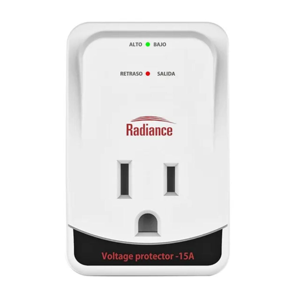 PROTECTOR DE VOLTAJE V155-120V DE 15AMP CON 1 SALIDA COLOR BLANCO
