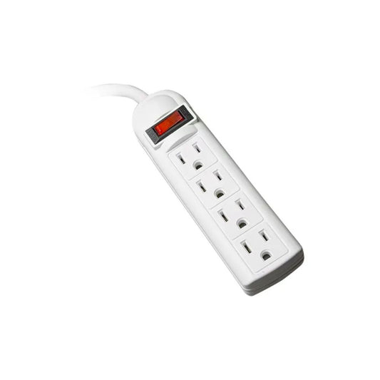 REGLETA SENCILLA CON 4 SALIDAS COLOR BLANCA