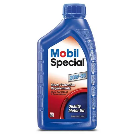ACEITE MINERAL MOBIL SPECIAL 20W-50 DE 1/4GL PARA AUTOMOVIL