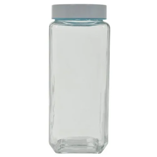 FRASCO DE VIDRIO 1300ML CON TAPA AZUL