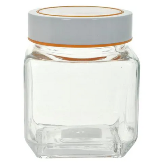 FRASCO DE VIDRIO 500ML CON TAPA NARANJA