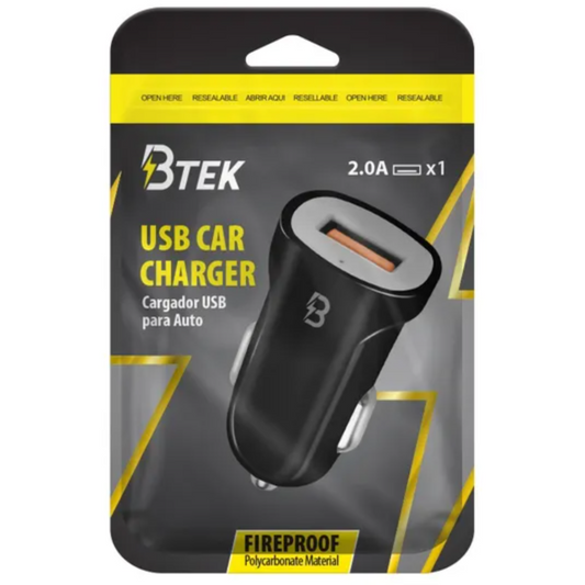 CARGADOR USB COLOR NEGRO PARA AUTO