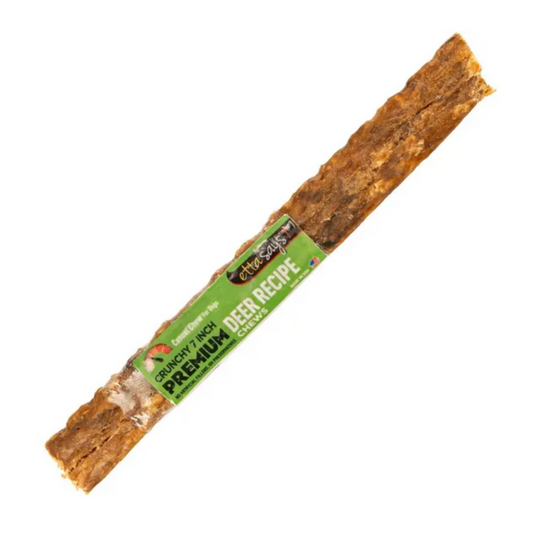 PALITO MASTICABLE PARA PERRO PREMIUM CRUNCHY SABOR A VENADO DE 7"