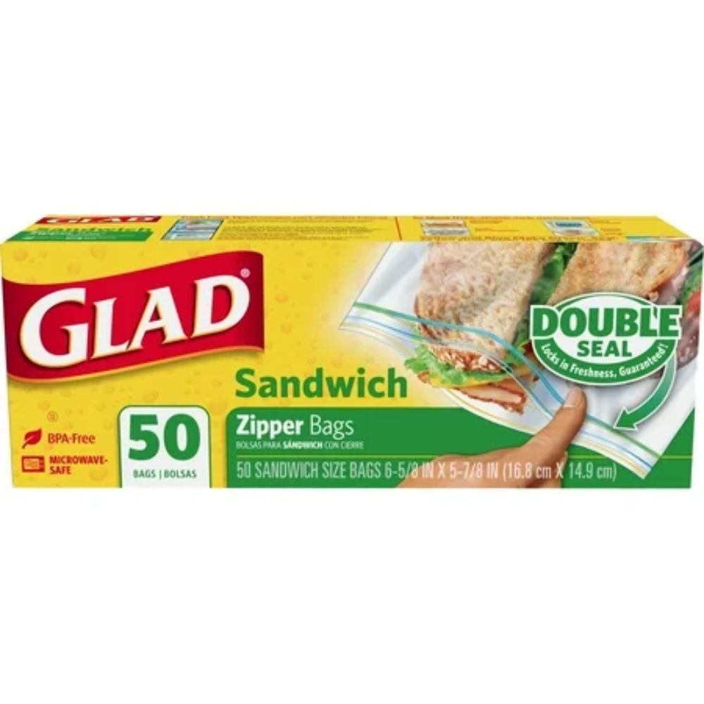 GLAD SANDWICH 50 BAGS