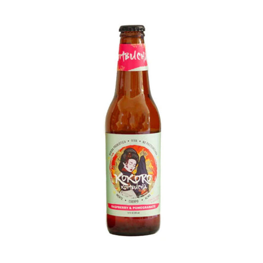 KOKORO KOMBUCHA BEBIDA PROBIÓTICA FRAMBUESA Y GRANADA 355 ML