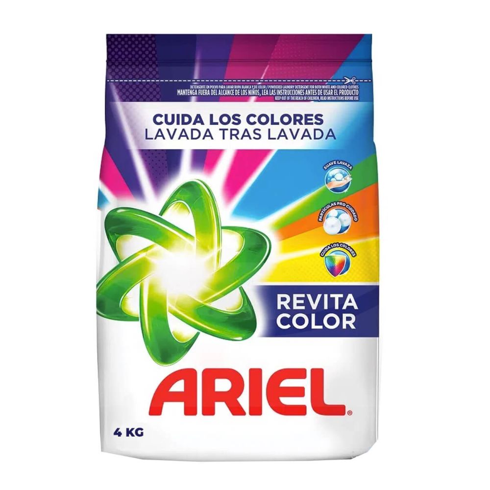 DETERGENTE EN POLVO ARIEL REVITA COLOR 4000GR
