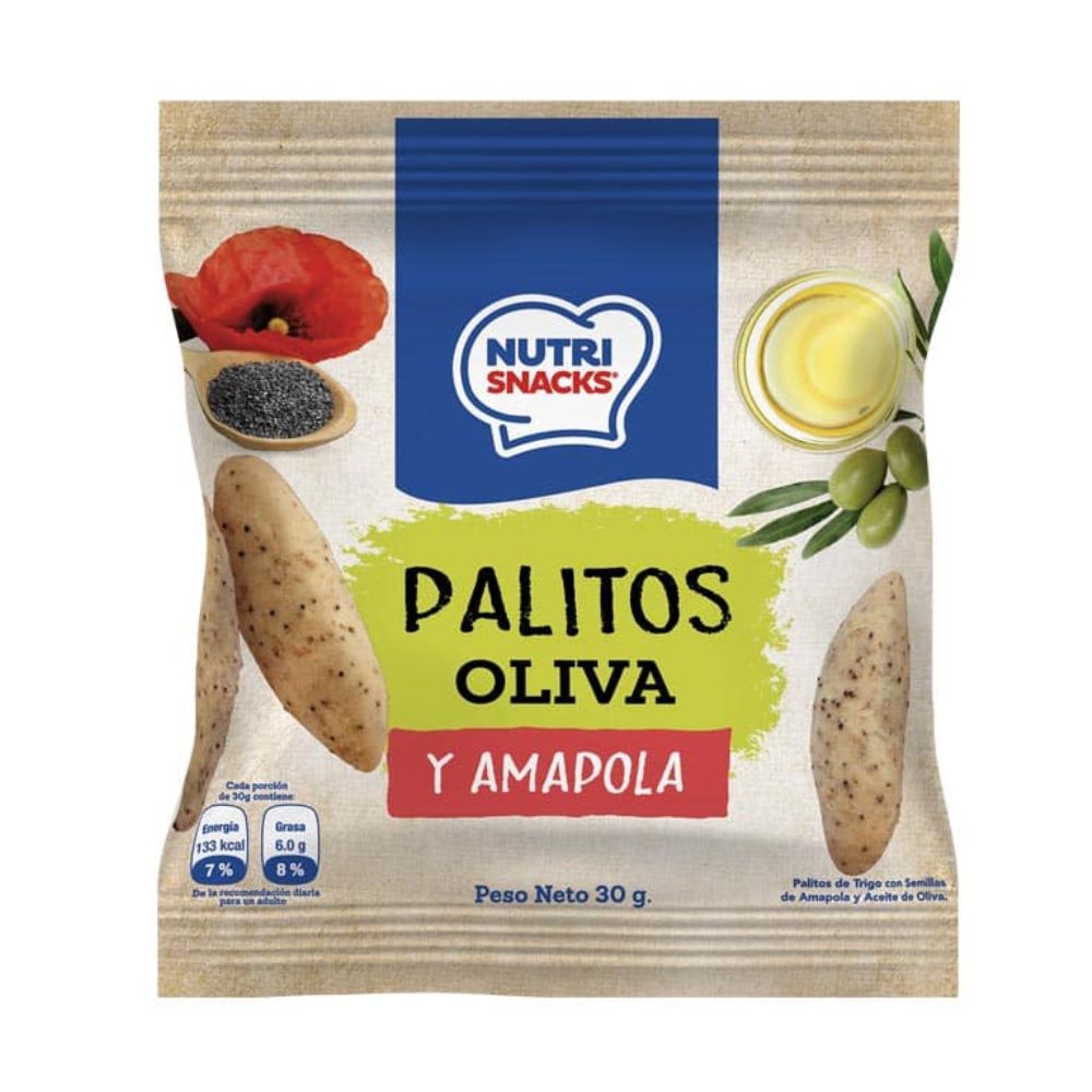 PALITOS DE ACEITE DE  OLIVA NUTRI SNACKS 30 GRS