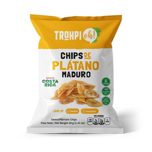 CHIPS DE PLATANO MADURO  TROHPI OH 40 GRS