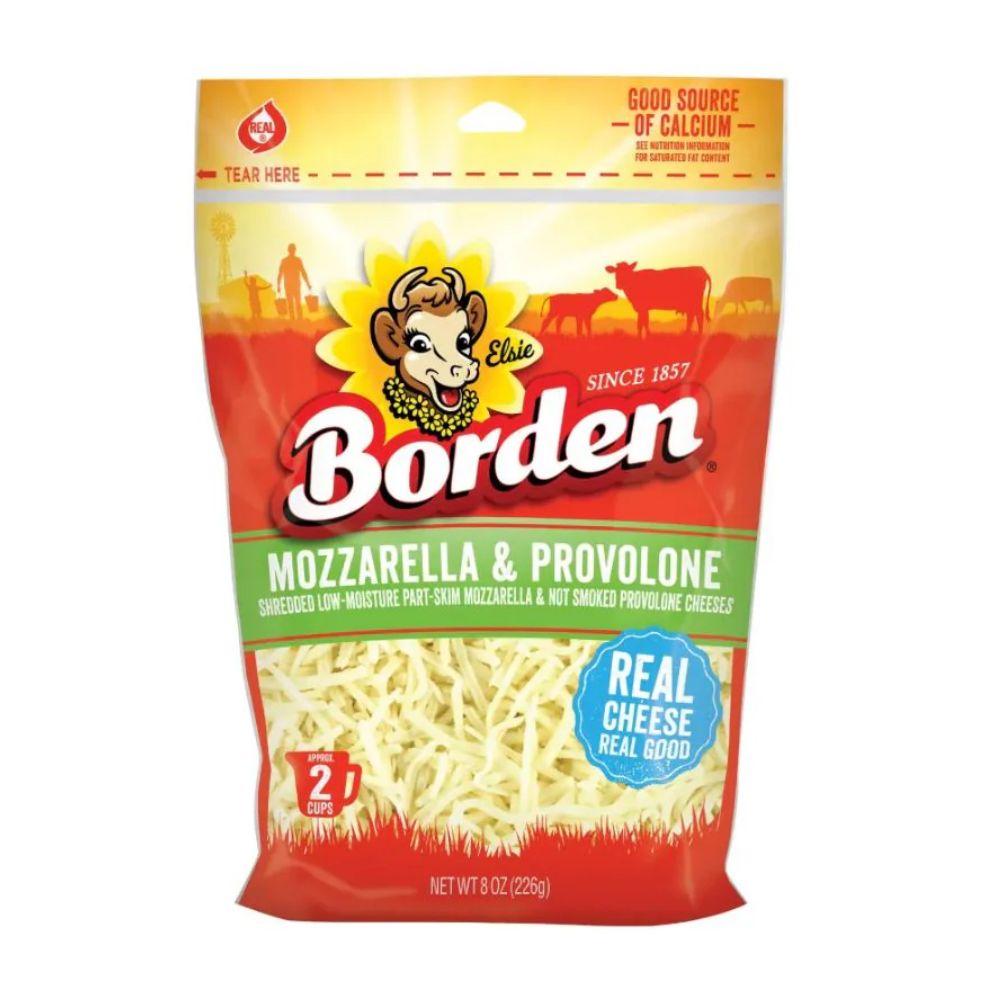 QUESO BORDEN MOZZARELLA & PROVOLONE 8OZ