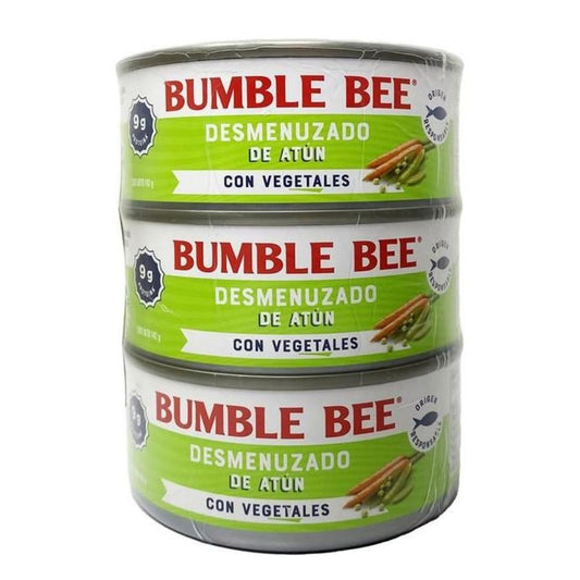 ATUN EN TROZOS CON VEGETALES 3 PACK BUMBLE BEE 142 GR
