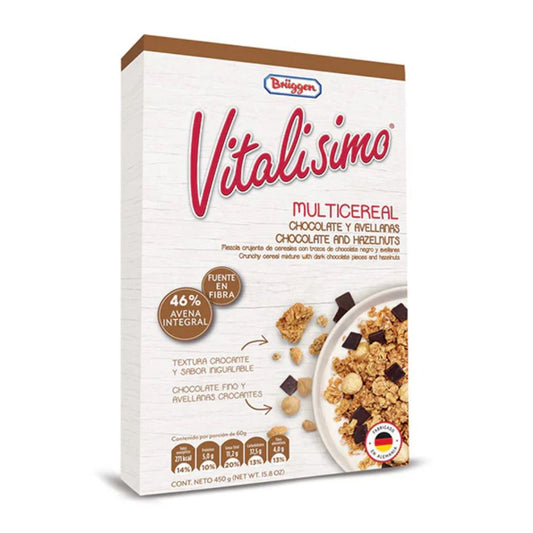 MULTICEREAL CHOCOLATE Y AVELLANA VITALISIMO 450 GR