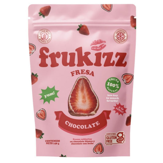 FRUKIZZ FRESA CUBIERTA CON CHOCOLATE 140 GRS