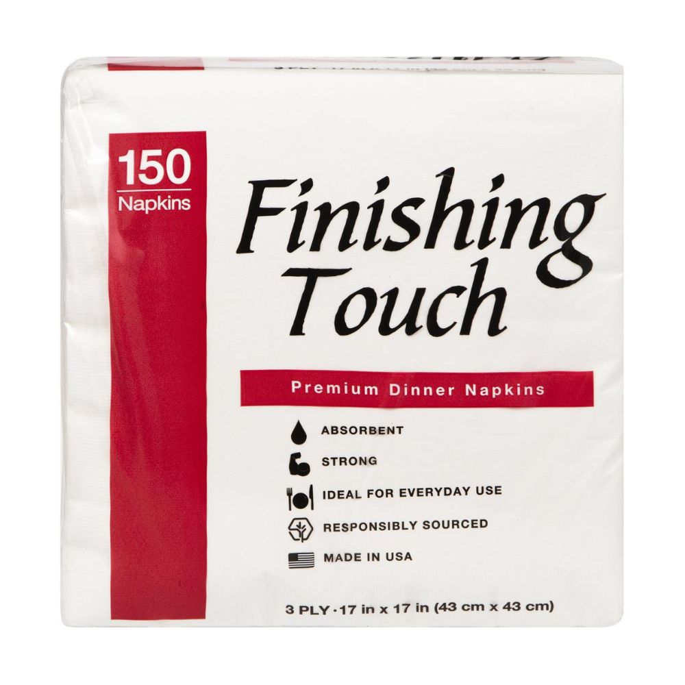 SERVILLETAS ADSORBENTES PREMIUM  42.5 CM X 43.1 FINISHING TOUCH