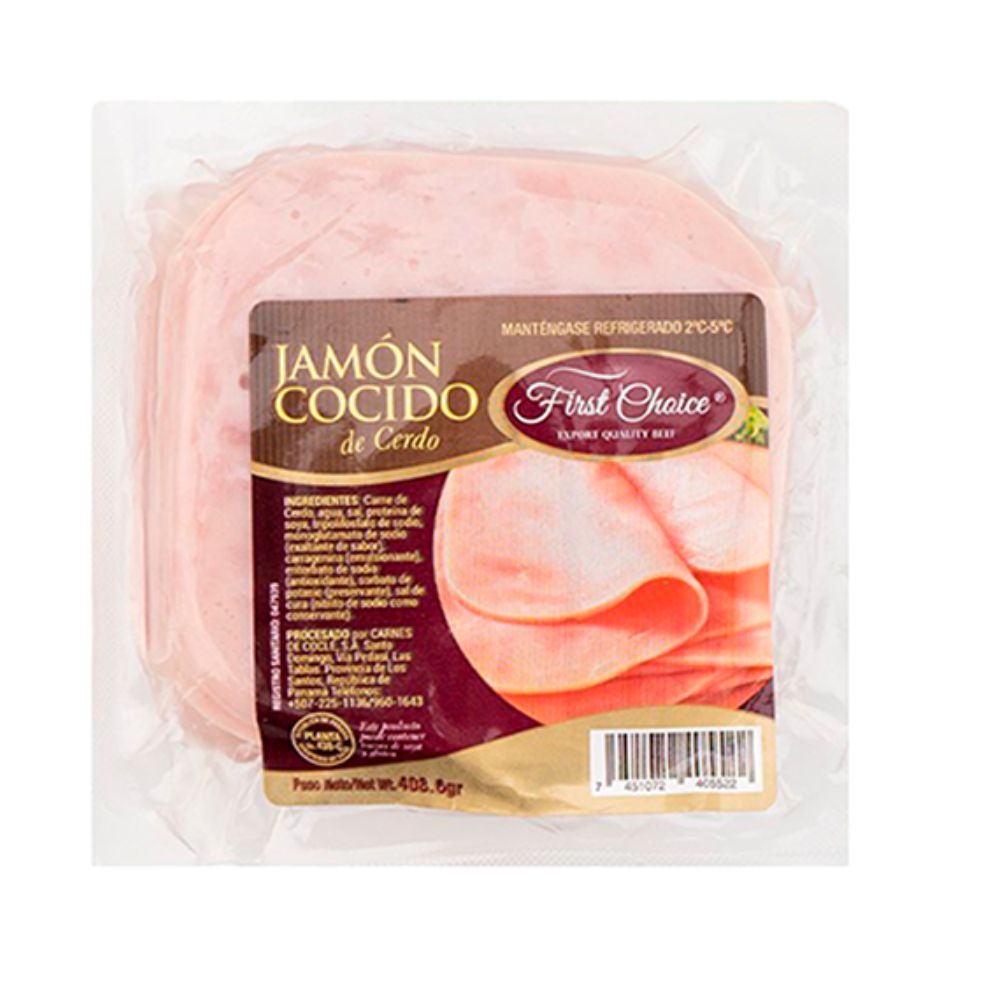 JAMON DE CERDO COCIDO FIRST CHOICE 1LB