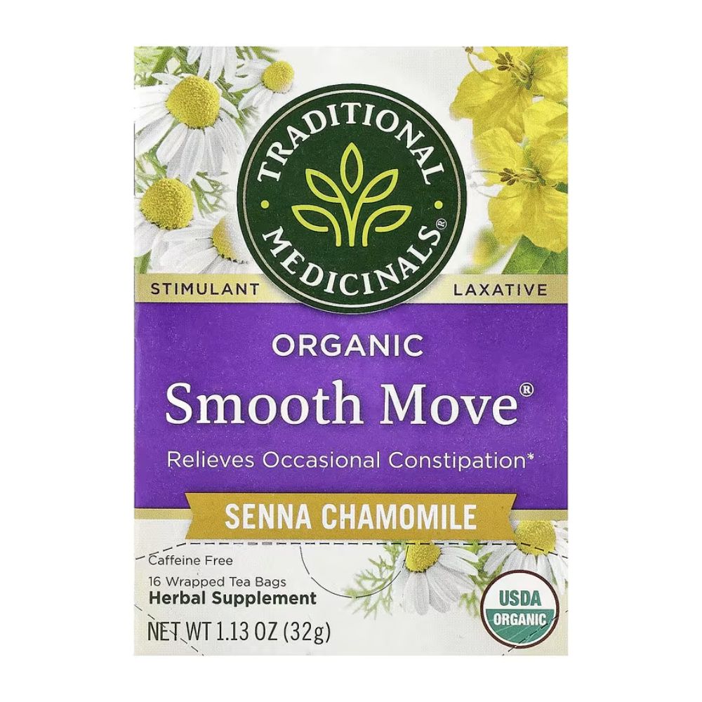 TÉ HERBAL SMOOTH MOVE CON MANZANILLA TRADITIONAL MEDICINALS 16 SOBRES