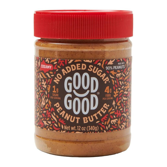 MANTEQUILLA DE MANÍ CREMOSA SIN AZÚCAR AÑADIDA GOOD GOOD 450 GRS