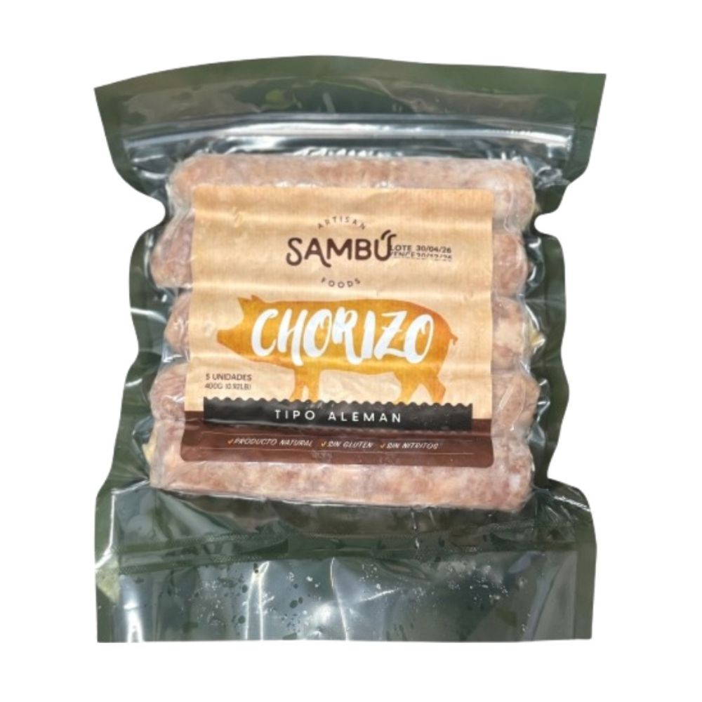 SAMBU CHORIZO TIPO ALEMAN PAQ 5 UND