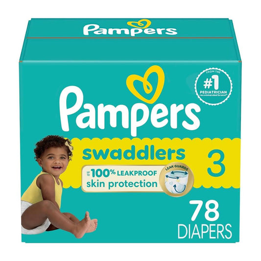 PAMPERS SWADDLERS TALLA 3 78 UNIDADES