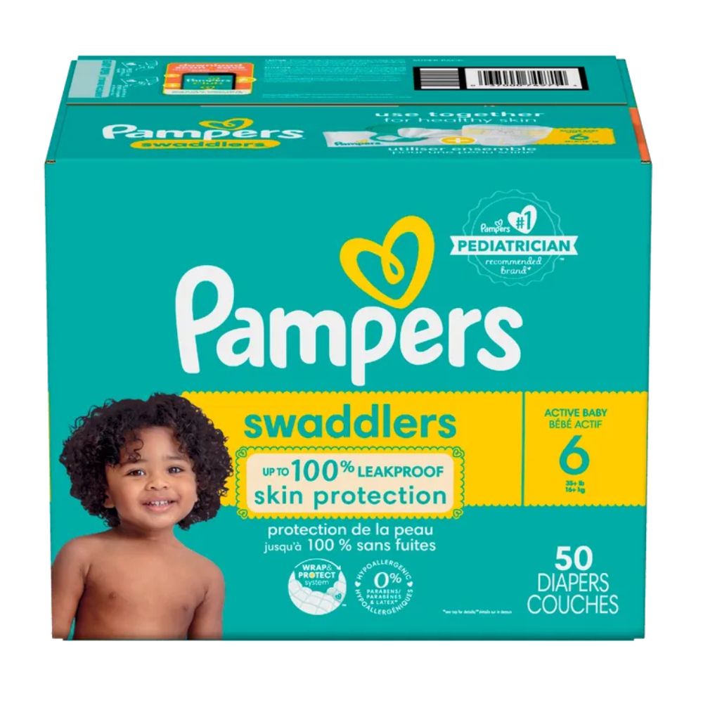 PAMPERS SWADDLERS TALLA 6 50 UNIDADES