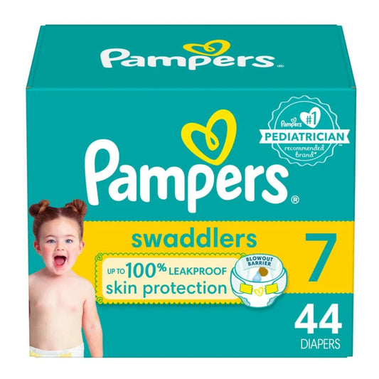 PAMPERS SWADDLERS TALLA 7 44 UNIDADES