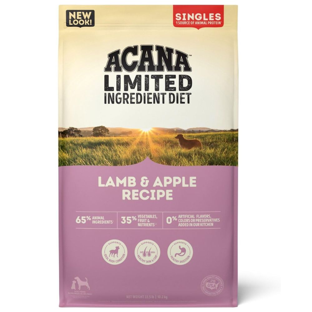 COMIDA PARA PERRO ACANA DOGS SINGLE LAMB & APPLE DOGS 22 LBS