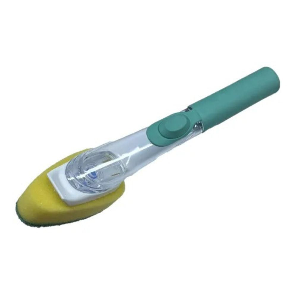 ESPONJA CON MANGO Y DISPENSADOR DE JABON PARA PLATOS GEOF 1 UND