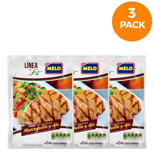 FILETE DE PECHUGA MELO MANTEQUILLA Y AJO 16 OZ 3 PACK