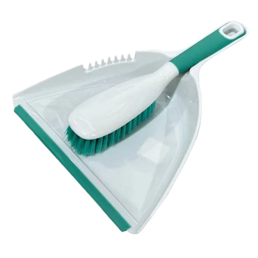 CEPILLO DE CERDA CON MANGO Y RECOGEDOR PLASTICO GEOF 1 UND