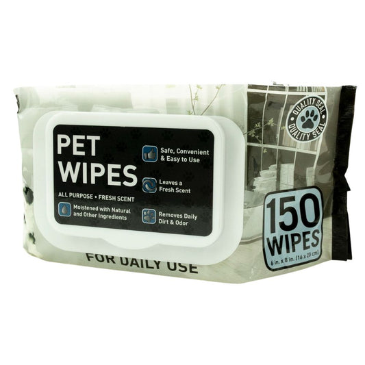 TOALLITAS HUMEDAS PARA MASCOTAS MULTIUSOS PETWIPES 150 UND