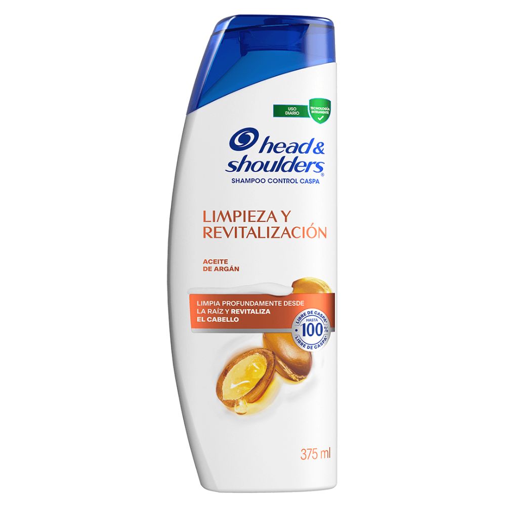 SHAMPOO LIMPIEZA Y REVITALIZACION ACEITE DE ARGAN HEAD AND SHOULDERS 375 ML