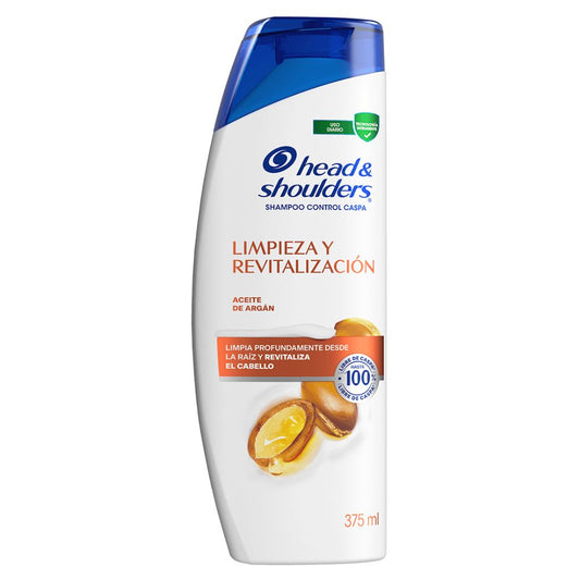 SHAMPOO LIMPIEZA Y REVITALIZACION ACEITE DE ARGAN HEAD AND SHOULDERS 375 ML