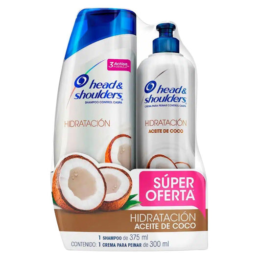 SHAMPOO Y CREMA DE PEINAR HIDRATACION ACEITE DE COCO HEAD AND SHOULDERS 1 SET