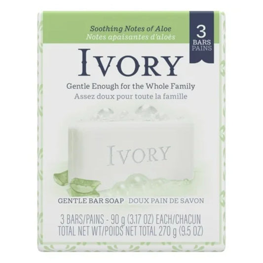 JABON EN BARRA ALOE IVORY 3 UND
