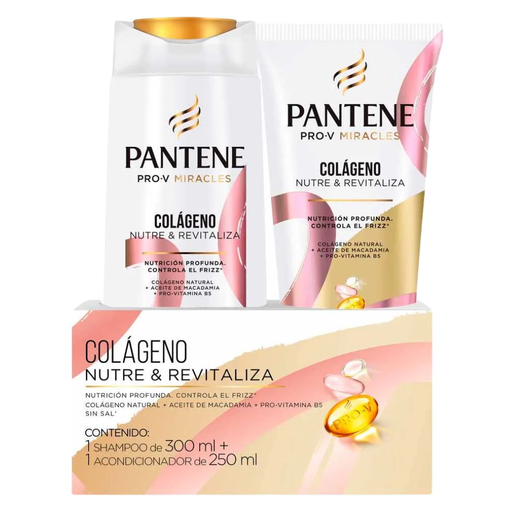 SHAMPOO Y ACONDICIONADOR COLAGENO NUTRE & REVITALIZA PANTENE PRO-V 1 SET