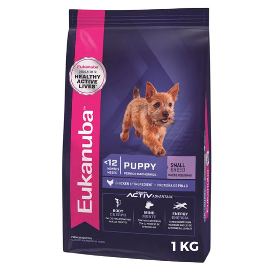 ALIMENTO PARA CACHORRO RAZA PEQUEÑA EUKANUBA 1 KG