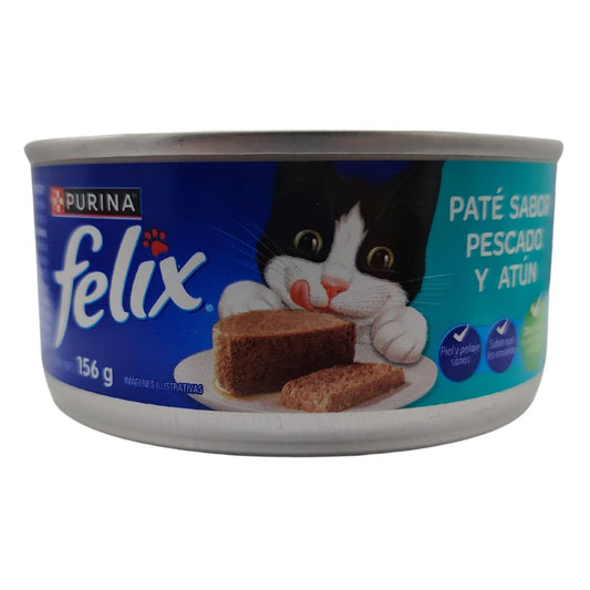 PURINA FELIX ADULTO PATÉ DE PESCADO Y ATÚN 156 GR