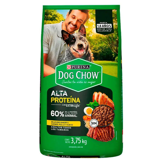 ALIMENTO PARA PERRO ADULTO ALTA PROTEINA PURINA DOG CHOW 3.75 KG