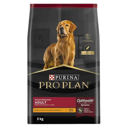 ALIMENTO PARA PERRO ADULTO DE RAZA MEDIANA PURINA PRO PLAN DE 3 KG