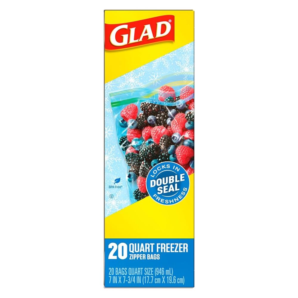 BOLSAS PARA ALIMENTOS FREEZER CHICAS GLAD 20 UND