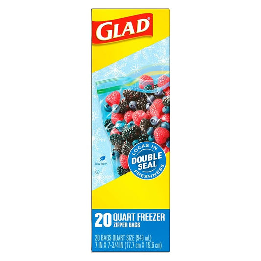 BOLSAS PARA ALIMENTOS FREEZER CHICAS GLAD 20 UND