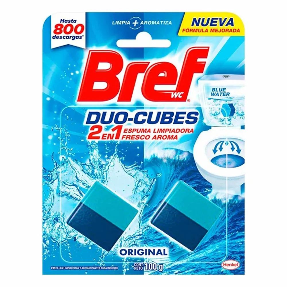 PASTILLA PARA INODORO  2 EN 1 DUO CUBES ORIGINAL BREF 2 UND