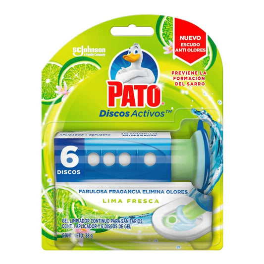 DISCOS ACTIVOS PARA INODORO AROMA LIMA FRESCA PATO 38 GR
