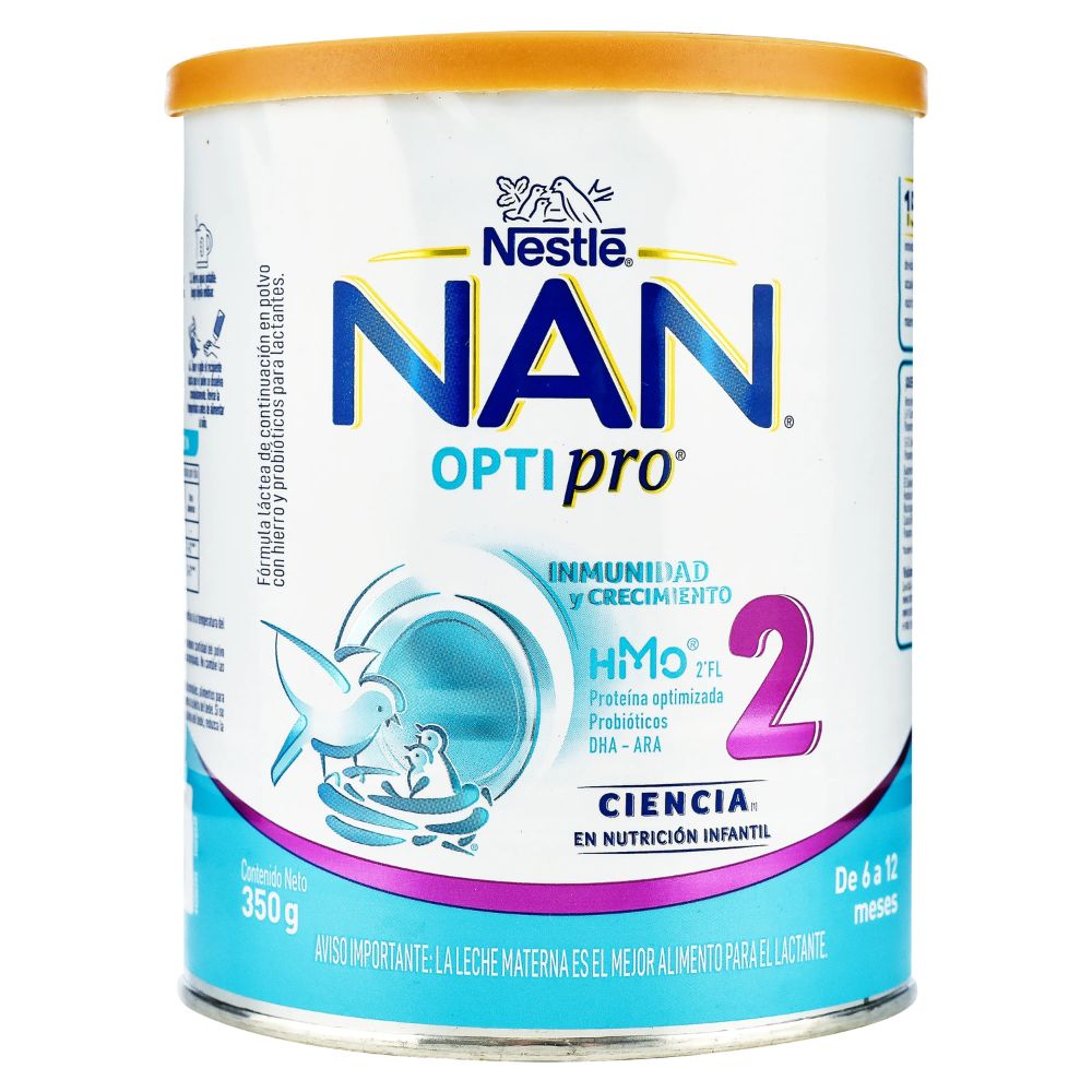 NESTLE NAN 2 (A PARTIR DE 6 MESES) FORMULA INFANTIL OPTIPRO LATA 350 GR
