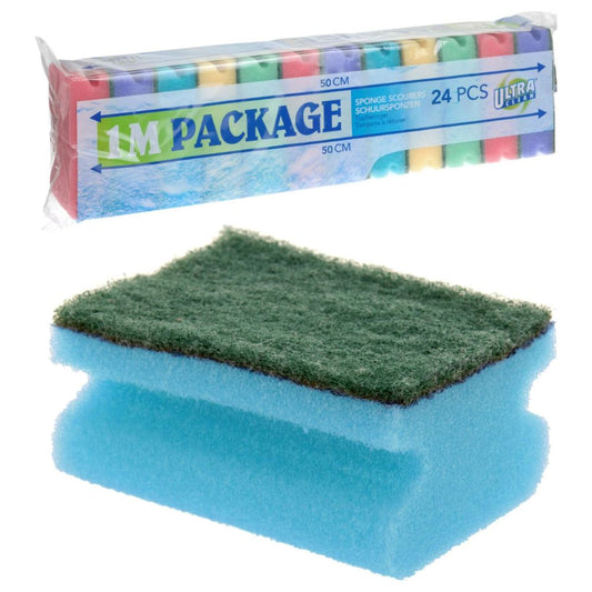 ESPONJAS MULTIUSO COLORES SURTIDOS ULTRA CLEAN 24 UND