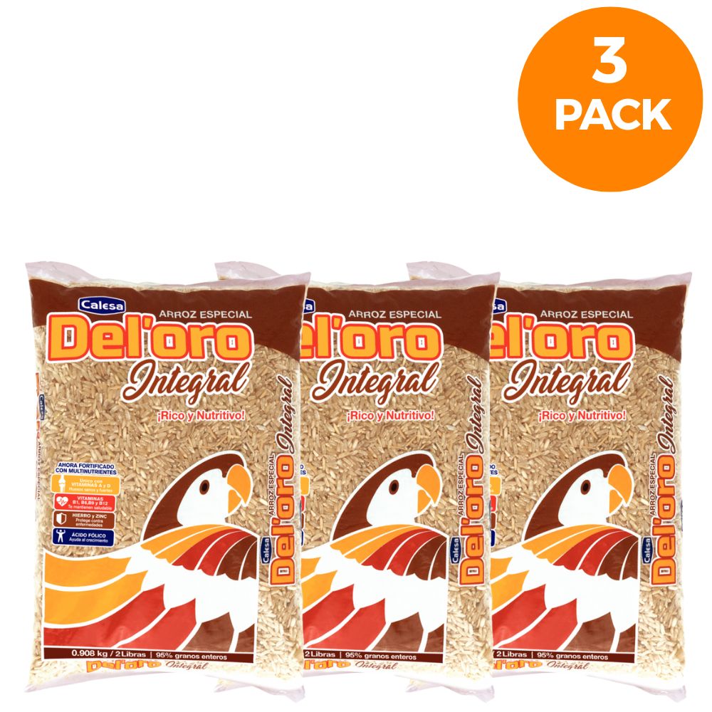 ARROZ INTEGRAL DEL ORO 2 LB 3 PACK